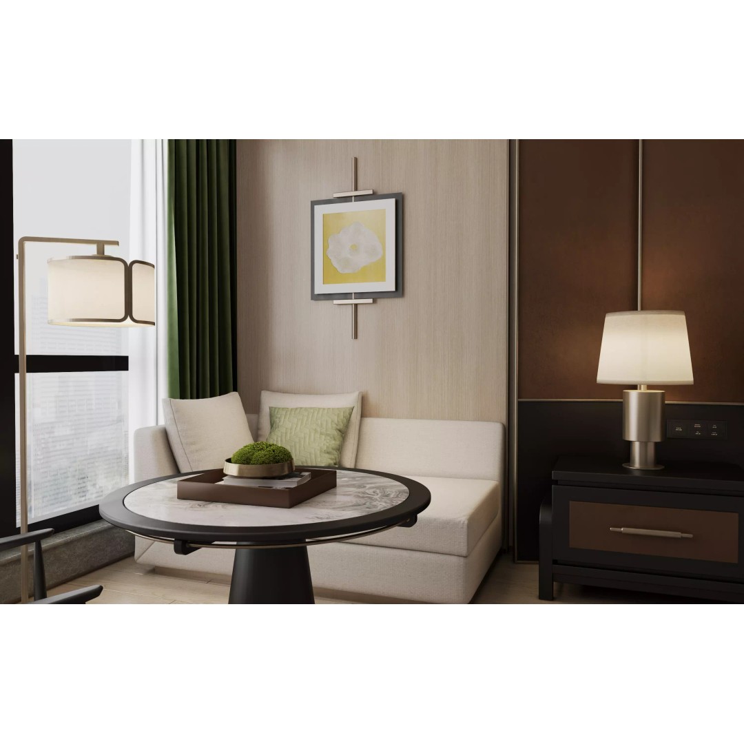 Hotel Bedroom 3D Model – Modern Interior Design, FBX & OBJ Formats - View 6