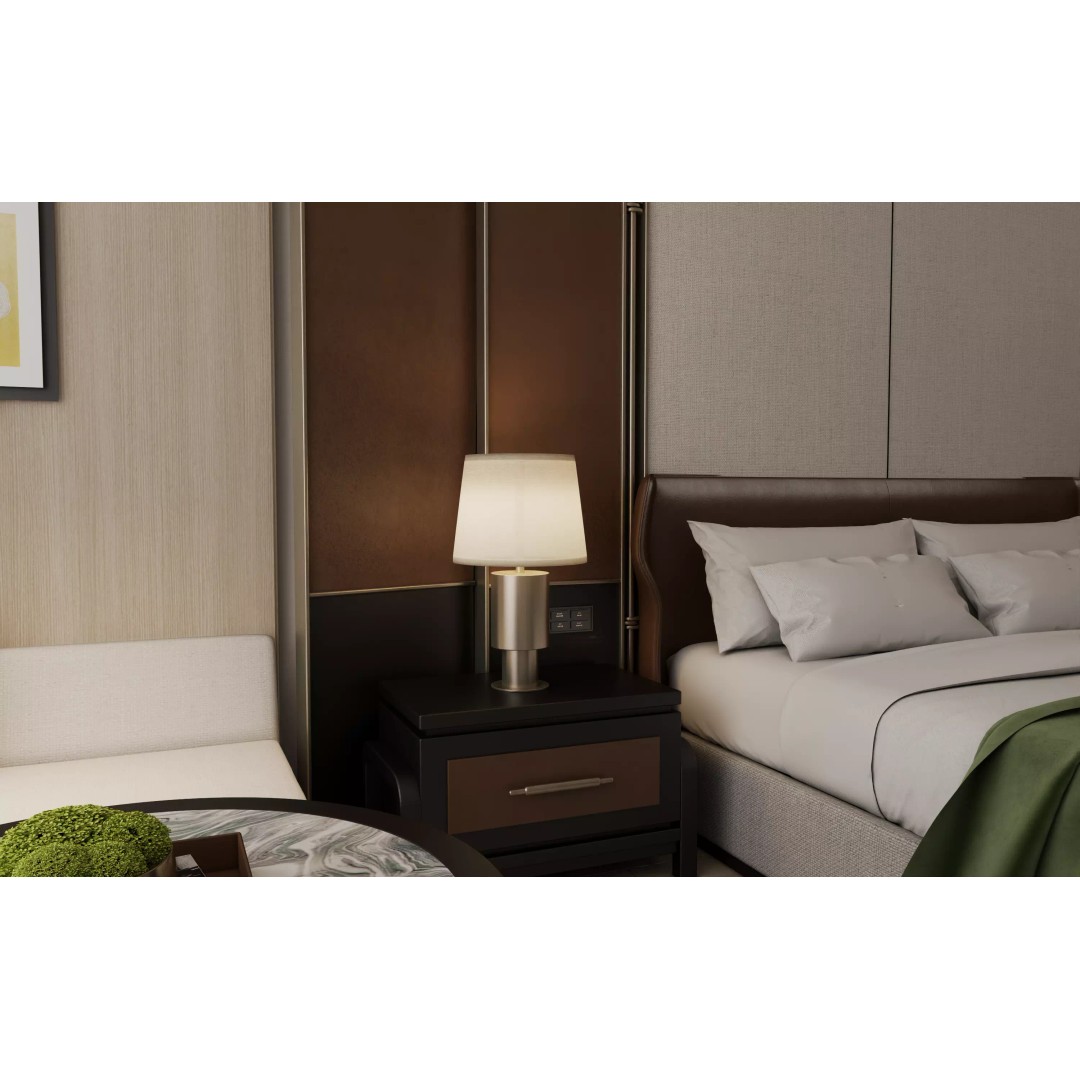 Hotel Bedroom 3D Model – Modern Interior Design, FBX & OBJ Formats - View 7