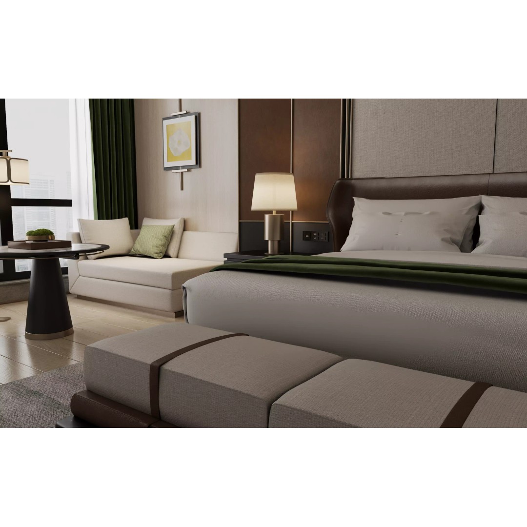 Hotel Bedroom 3D Model – Modern Interior Design, FBX & OBJ Formats - View 9