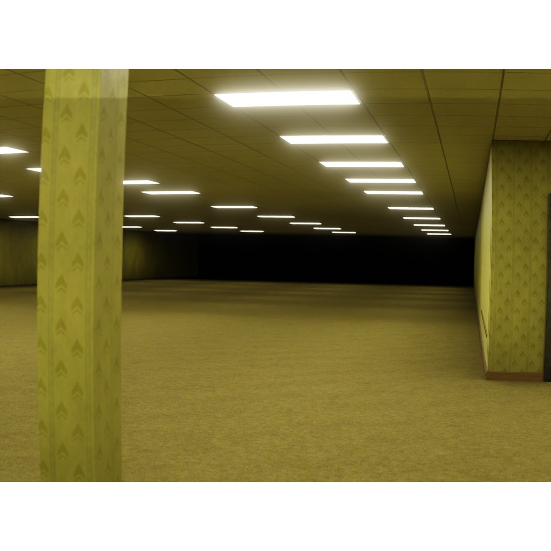 The Backrooms 3D Model – Highly Editable Interior Map, Blender & OBJ Formats - View 10