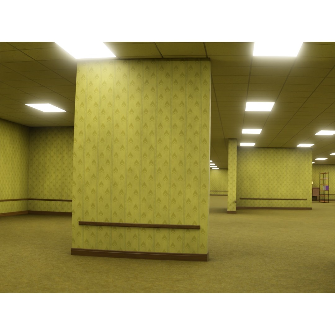 The Backrooms 3D Model – Highly Editable Interior Map, Blender & OBJ Formats - View 11