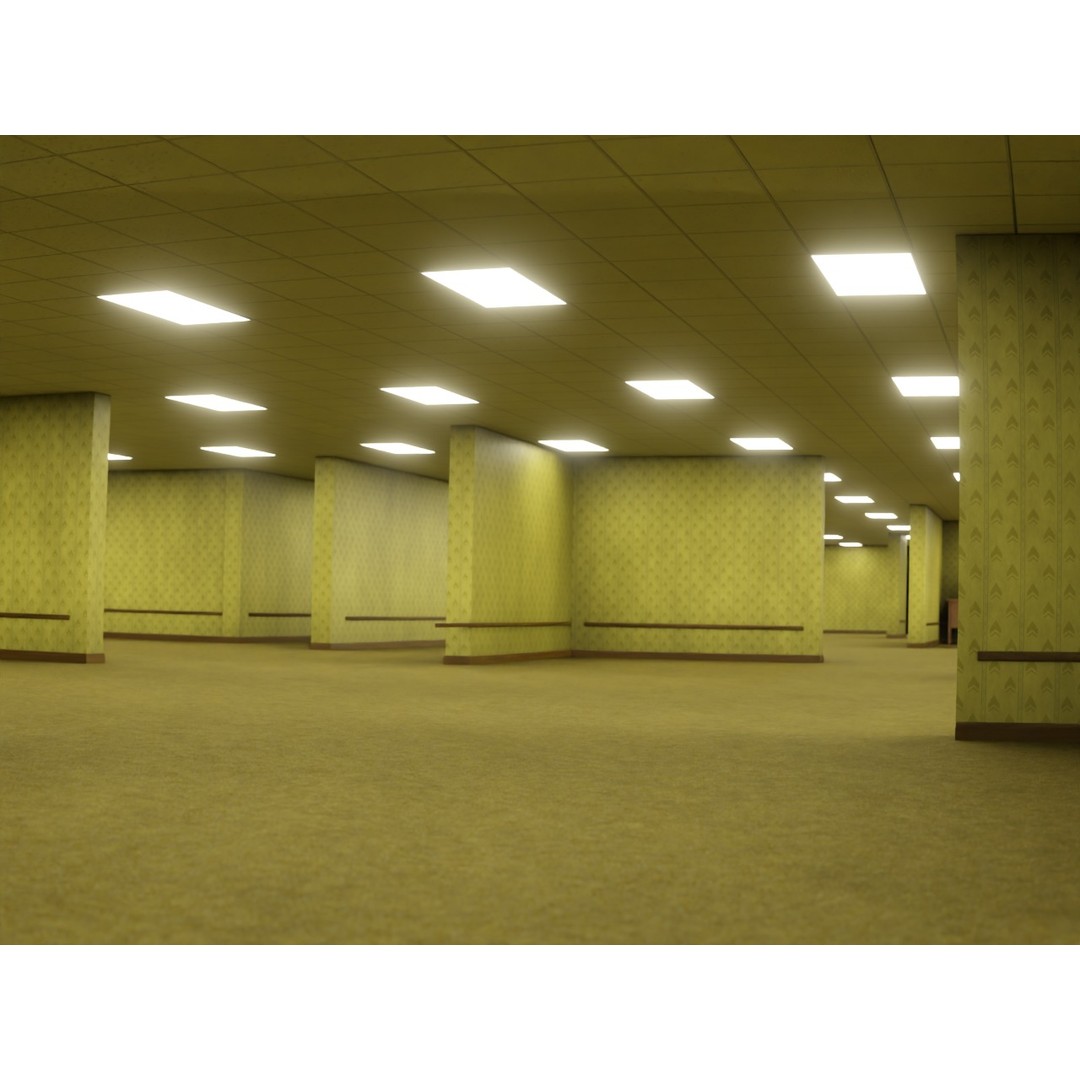 The Backrooms 3D Model – Highly Editable Interior Map, Blender & OBJ Formats - View 12