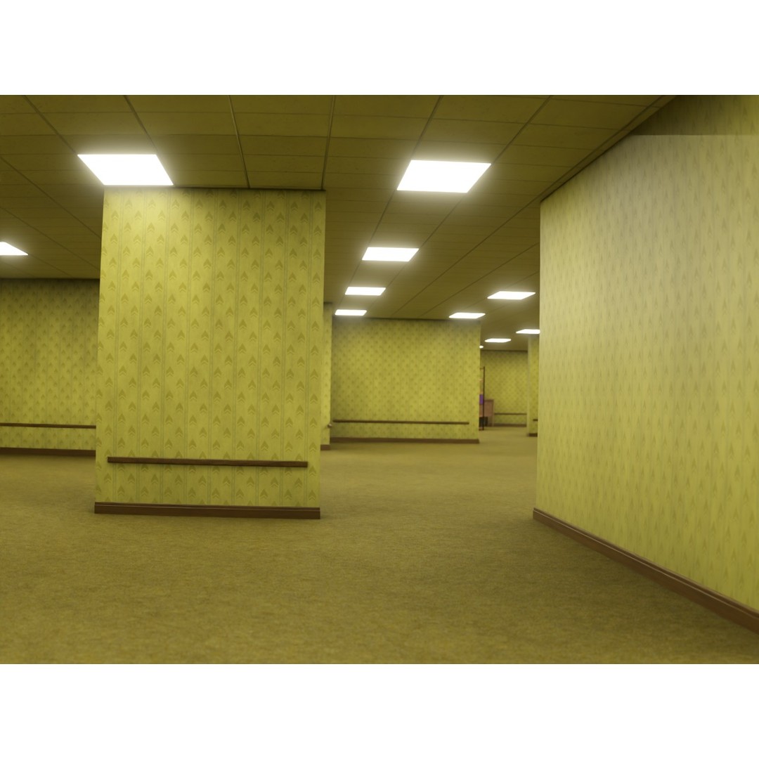The Backrooms 3D Model – Highly Editable Interior Map, Blender & OBJ Formats - View 13