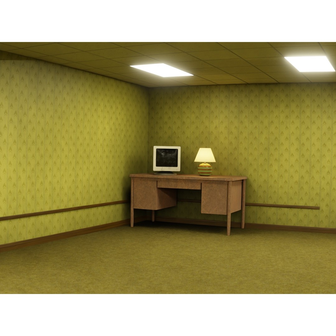 The Backrooms 3D Model – Highly Editable Interior Map, Blender & OBJ Formats - View 14