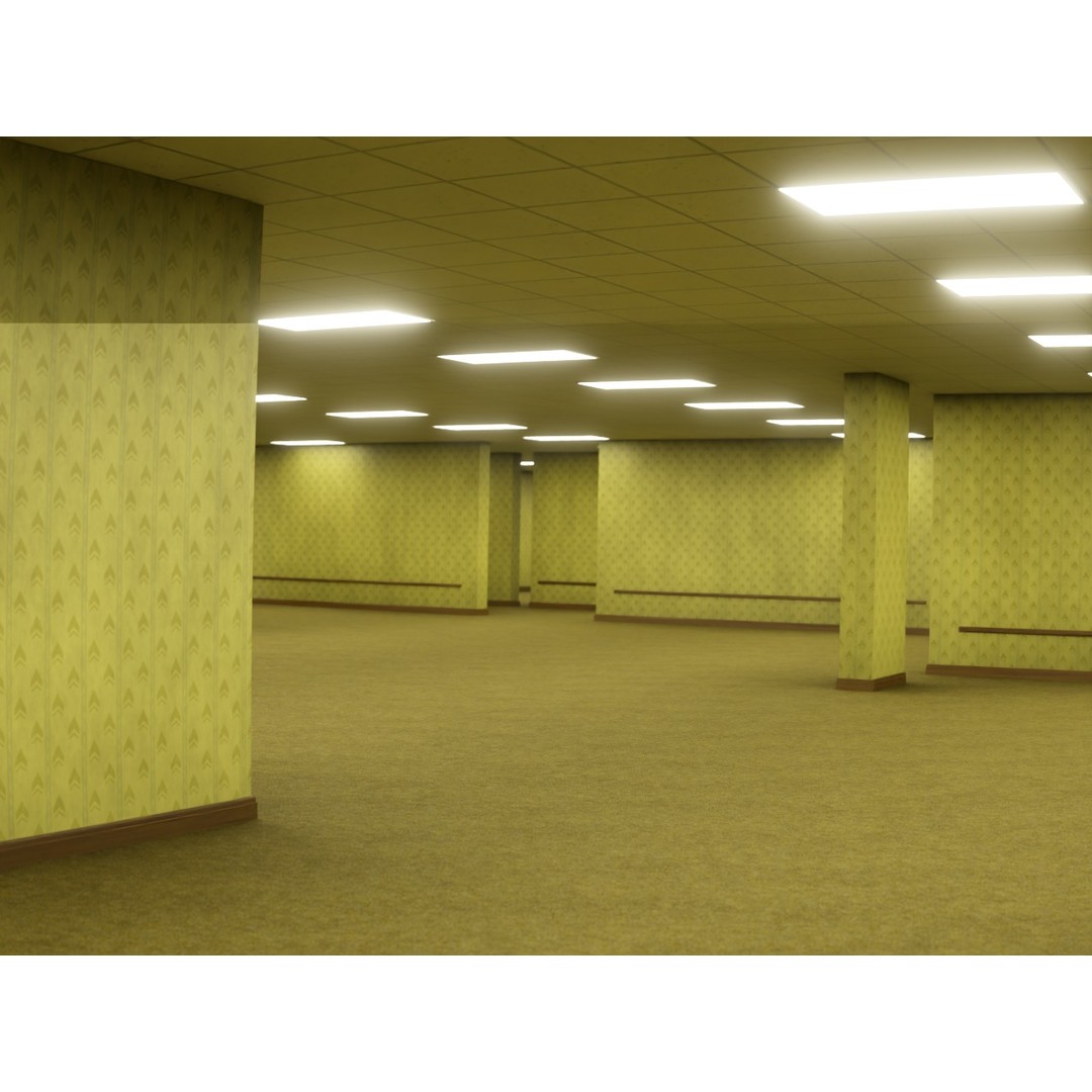 The Backrooms 3D Model – Highly Editable Interior Map, Blender & OBJ Formats - View 15