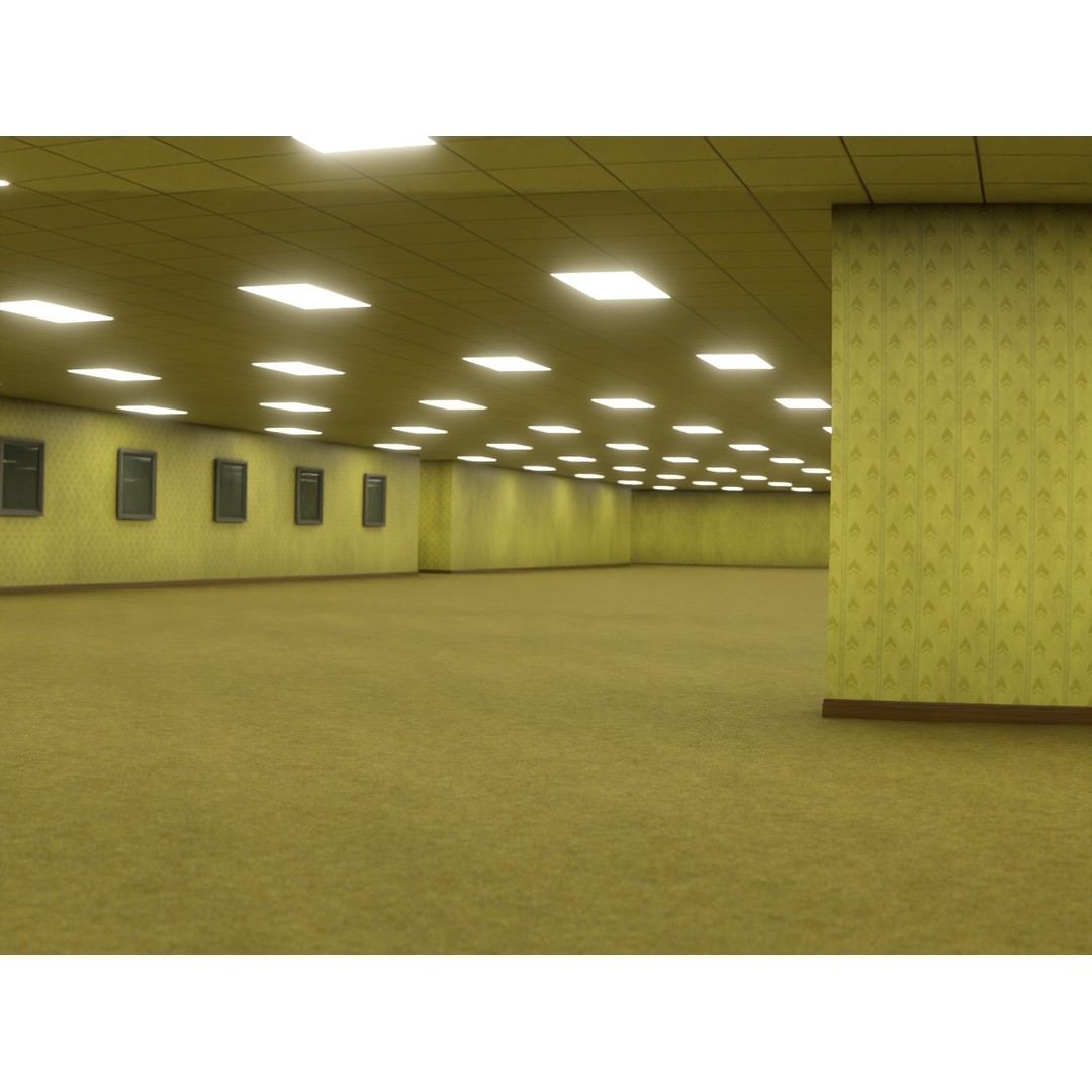 The Backrooms 3D Model – Highly Editable Interior Map, Blender & OBJ Formats - View 16