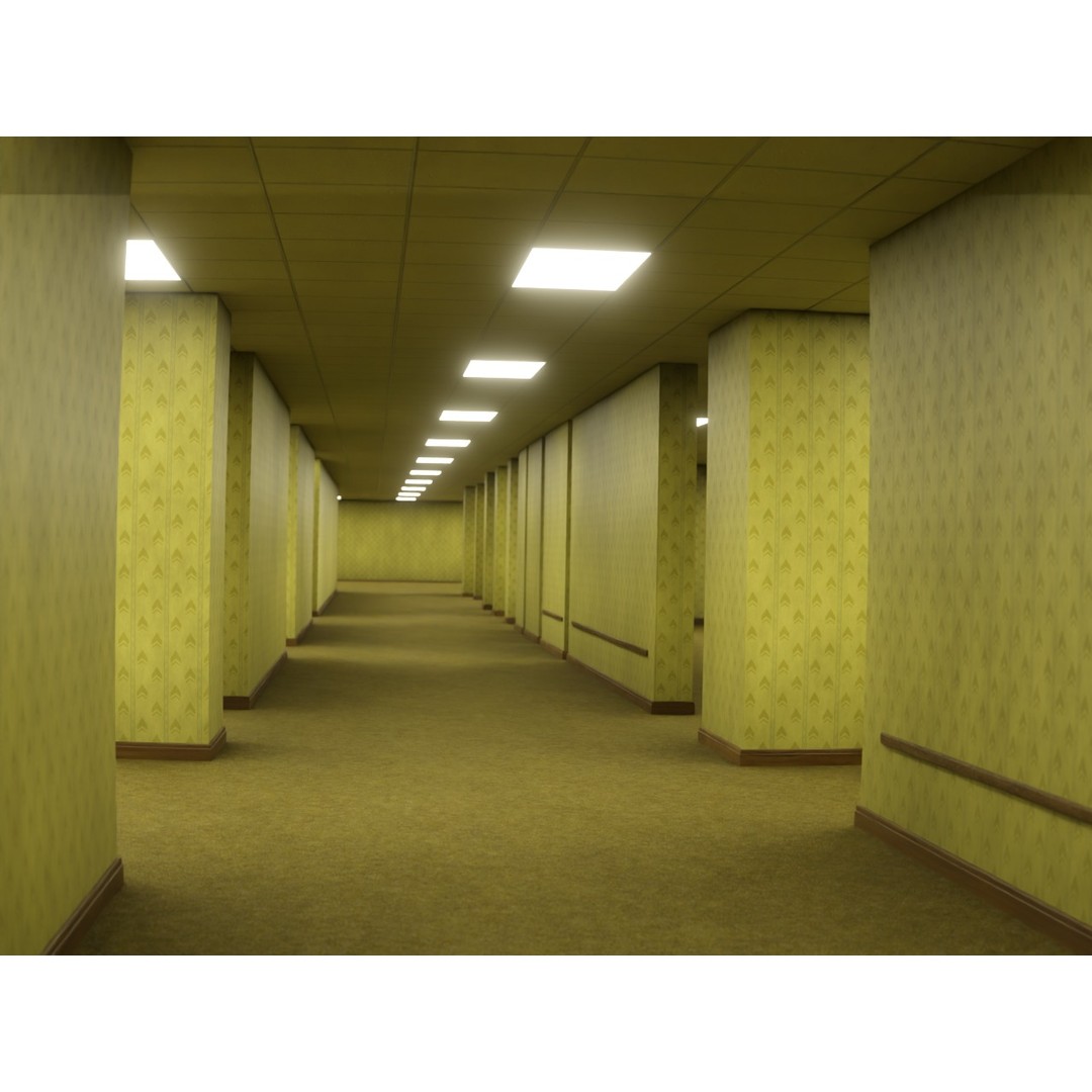 The Backrooms 3D Model – Highly Editable Interior Map, Blender & OBJ Formats - View 19