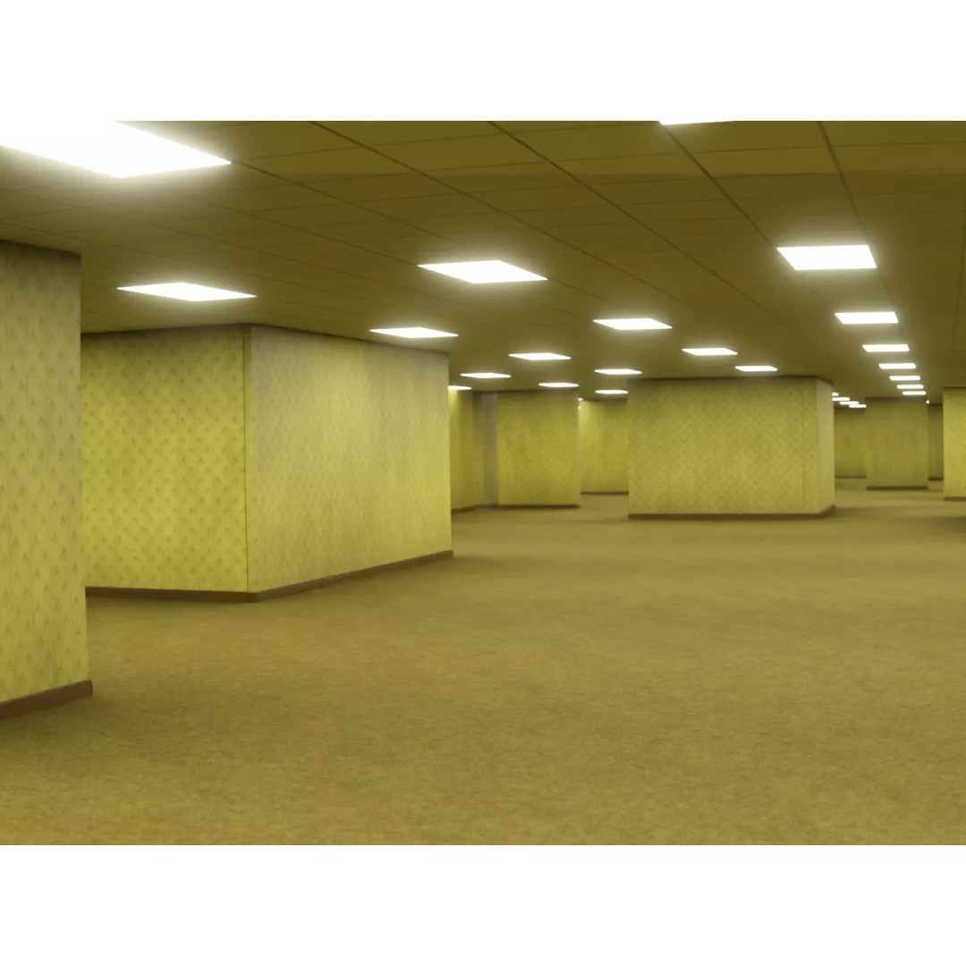 The Backrooms 3D Model – Highly Editable Interior Map, Blender & OBJ Formats - View 2