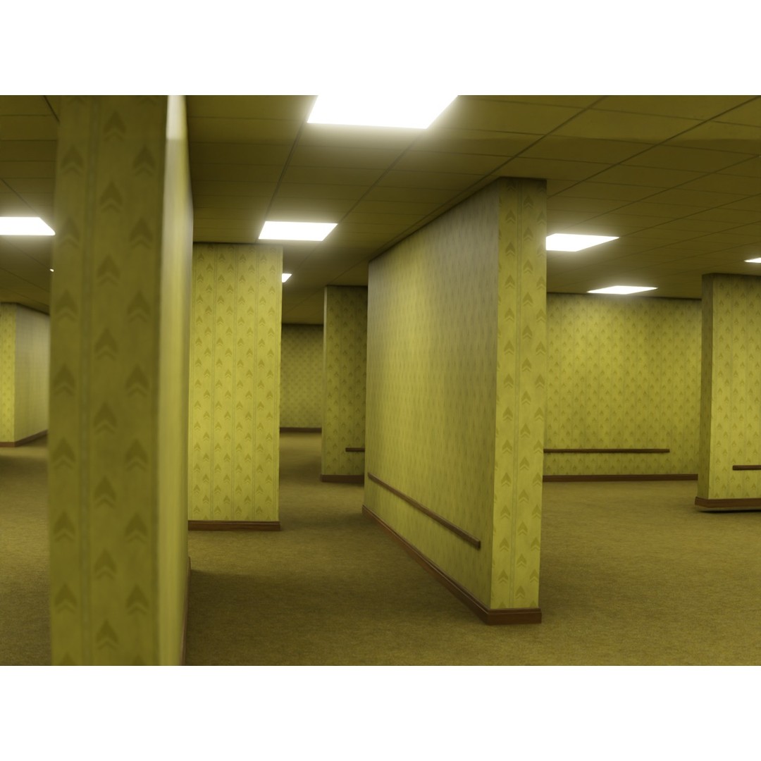 The Backrooms 3D Model – Highly Editable Interior Map, Blender & OBJ Formats - View 20