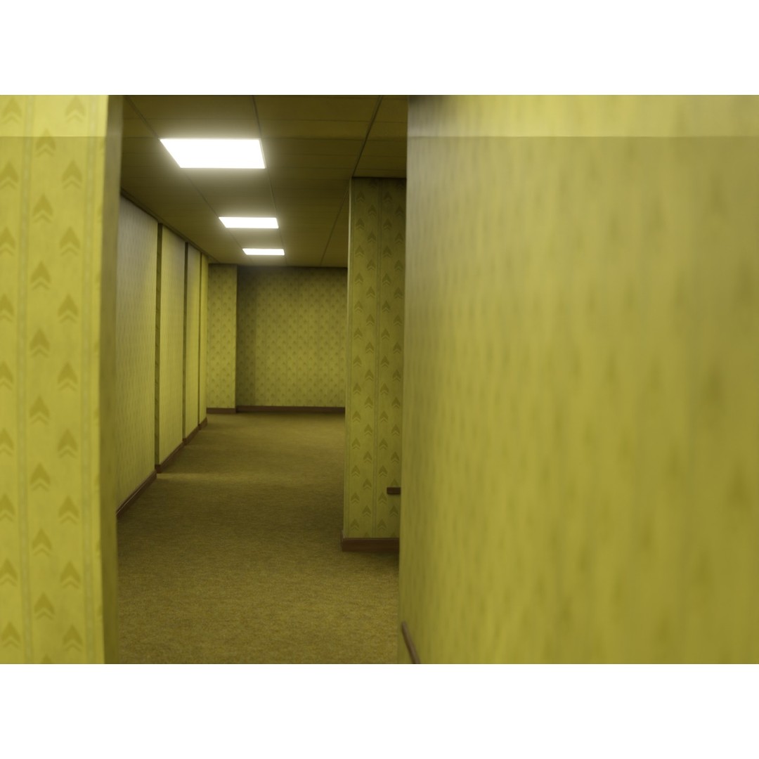 The Backrooms 3D Model – Highly Editable Interior Map, Blender & OBJ Formats - View 21