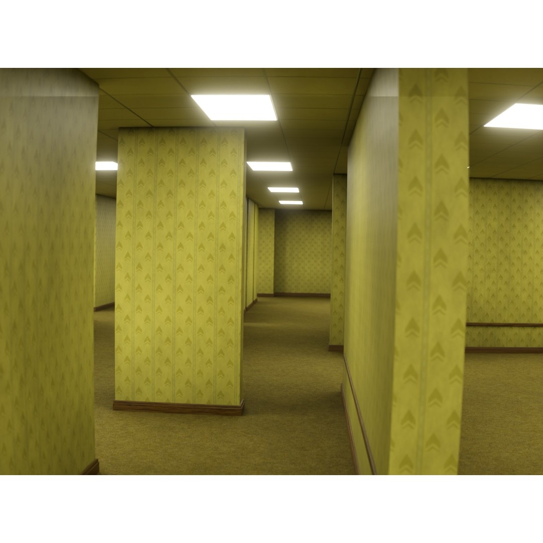 The Backrooms 3D Model – Highly Editable Interior Map, Blender & OBJ Formats - View 23