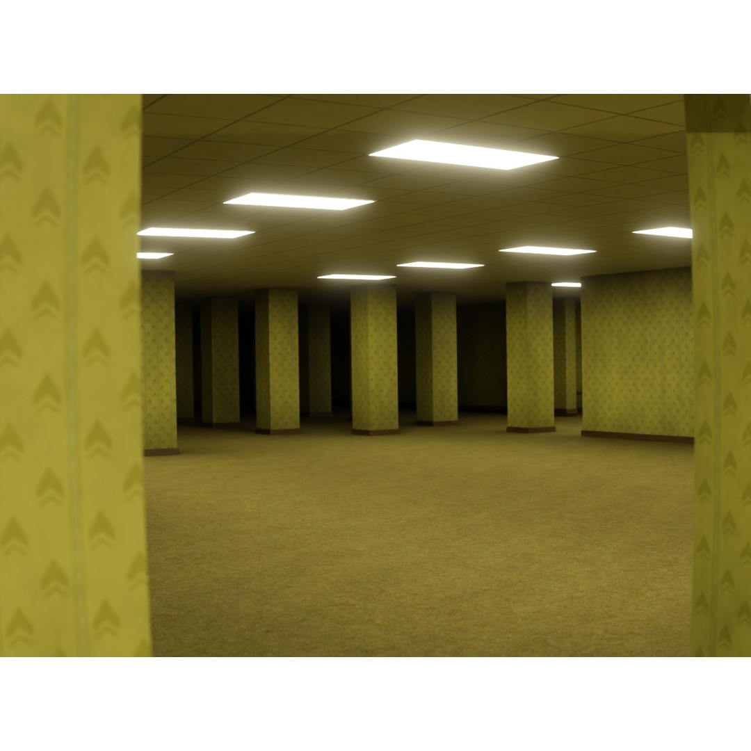 The Backrooms 3D Model – Highly Editable Interior Map, Blender & OBJ Formats - View 3