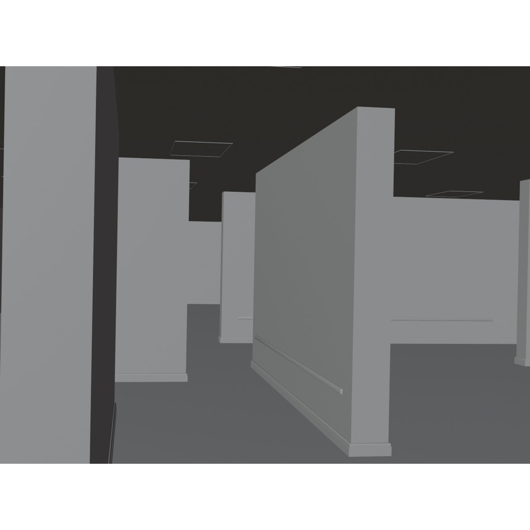 The Backrooms 3D Model – Highly Editable Interior Map, Blender & OBJ Formats - View 43