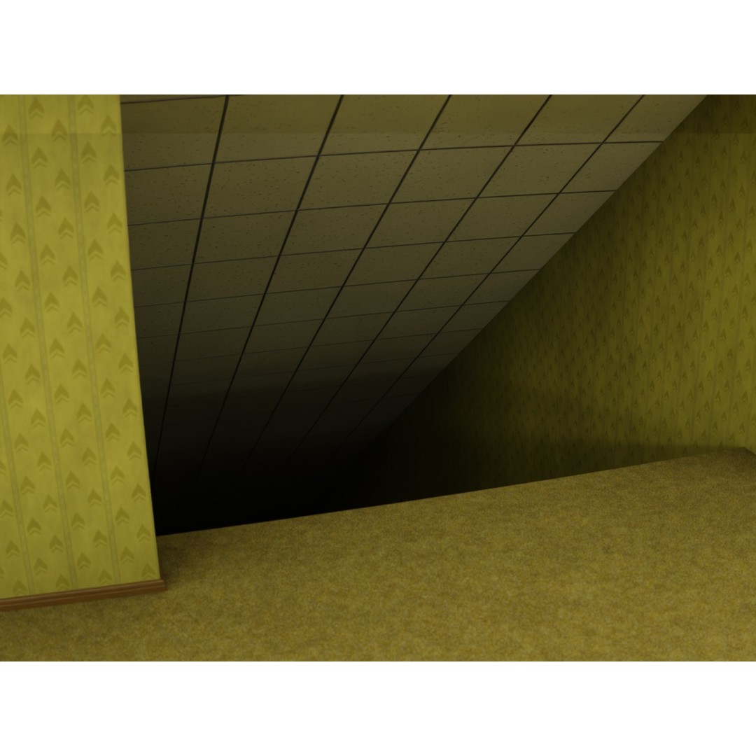 The Backrooms 3D Model – Highly Editable Interior Map, Blender & OBJ Formats - View 5