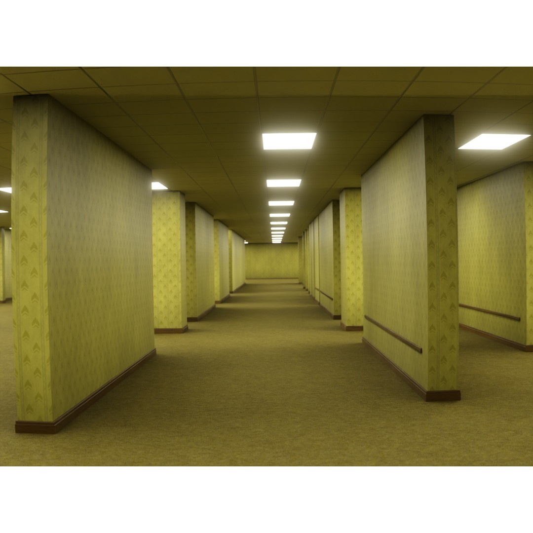The Backrooms 3D Model – Highly Editable Interior Map, Blender & OBJ Formats - View 6