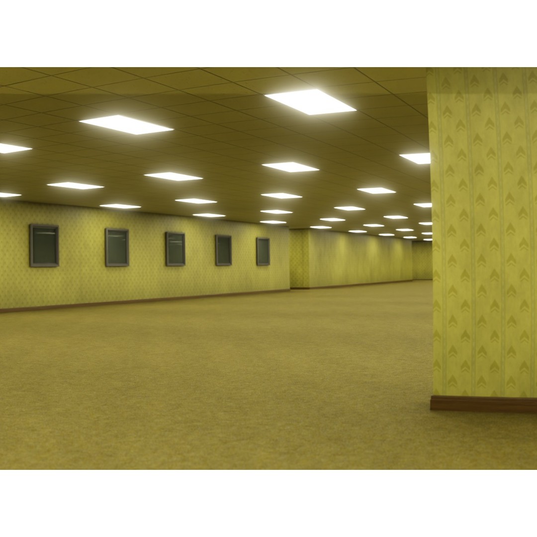 The Backrooms 3D Model – Highly Editable Interior Map, Blender & OBJ Formats - View 7