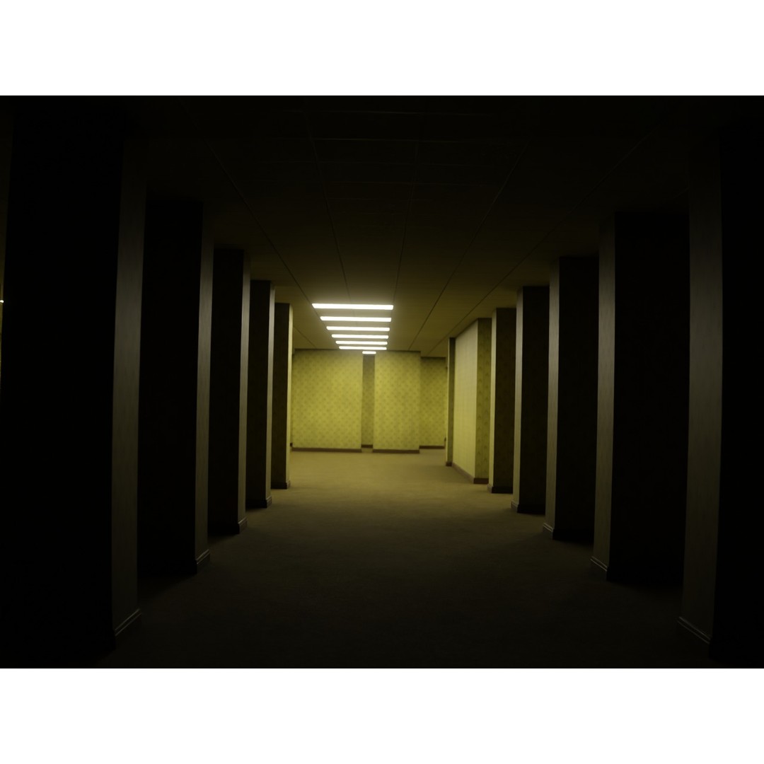 The Backrooms 3D Model – Highly Editable Interior Map, Blender & OBJ Formats - View 8