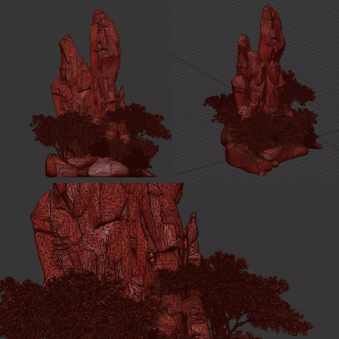Outdoor Landscape Plants 3D Model – Premium Nature Asset Bundle, FBX