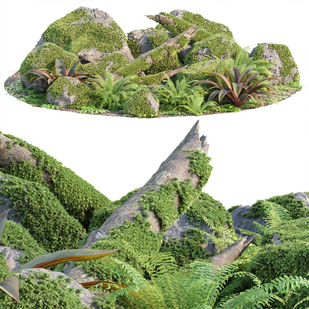 Outdoor Landscape Plants 3D Model – Premium Nature Asset Bundle, FBX - View 14