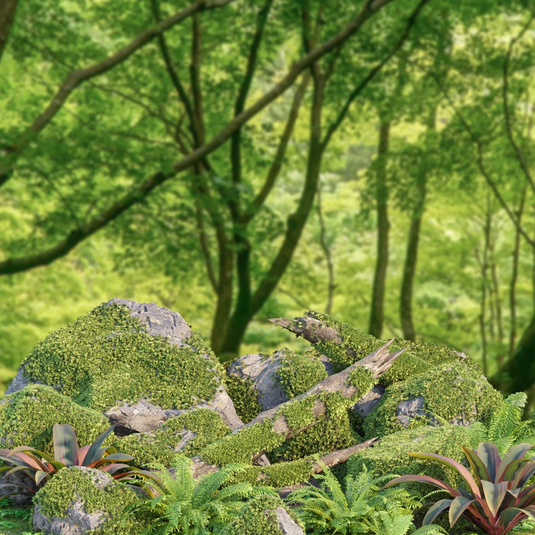 Outdoor Landscape Plants 3D Model – Premium Nature Asset Bundle, FBX - View 15