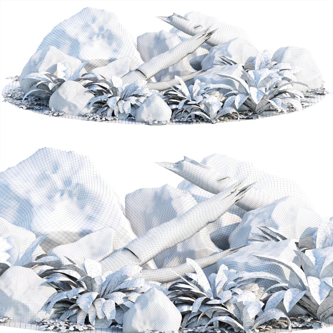 Outdoor Landscape Plants 3D Model – Premium Nature Asset Bundle, FBX - View 20