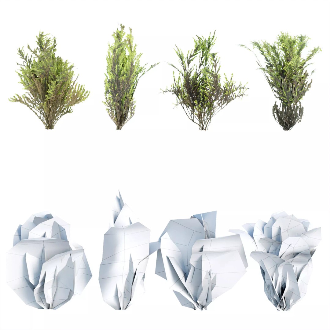 Outdoor Landscape Plants 3D Model – Premium Nature Asset Bundle, FBX - View 27