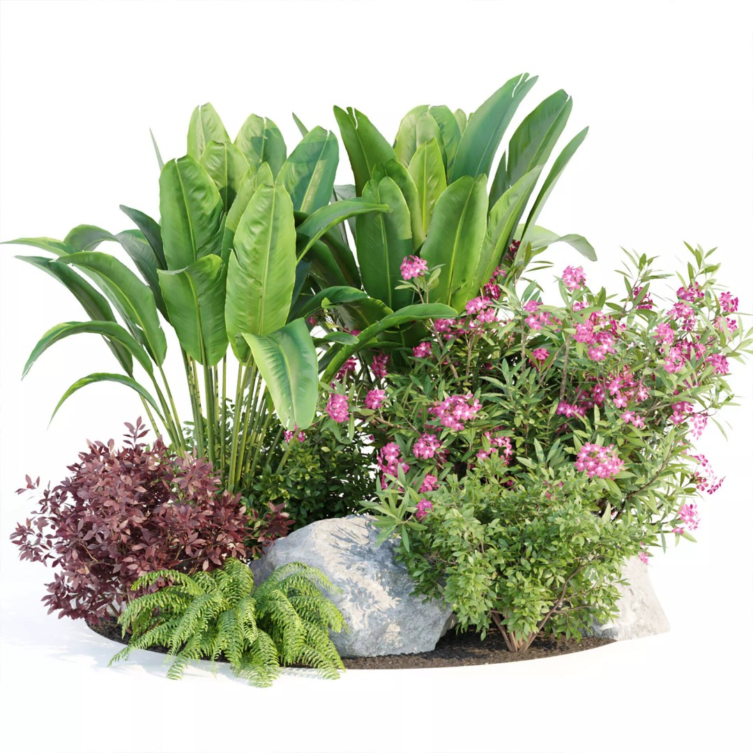 Outdoor Landscape Plants 3D Model – Premium Nature Asset Bundle, FBX - View 28