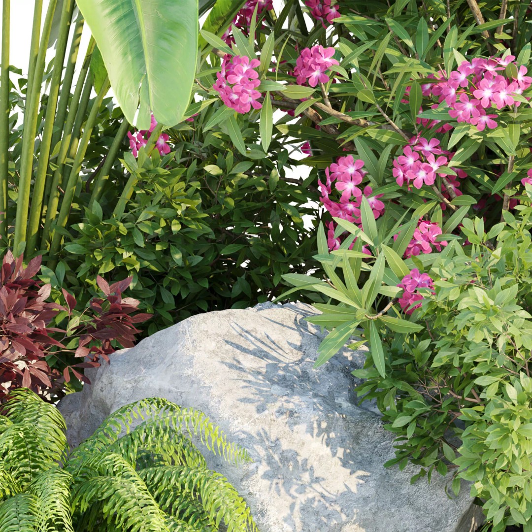 Outdoor Landscape Plants 3D Model – Premium Nature Asset Bundle, FBX - View 31