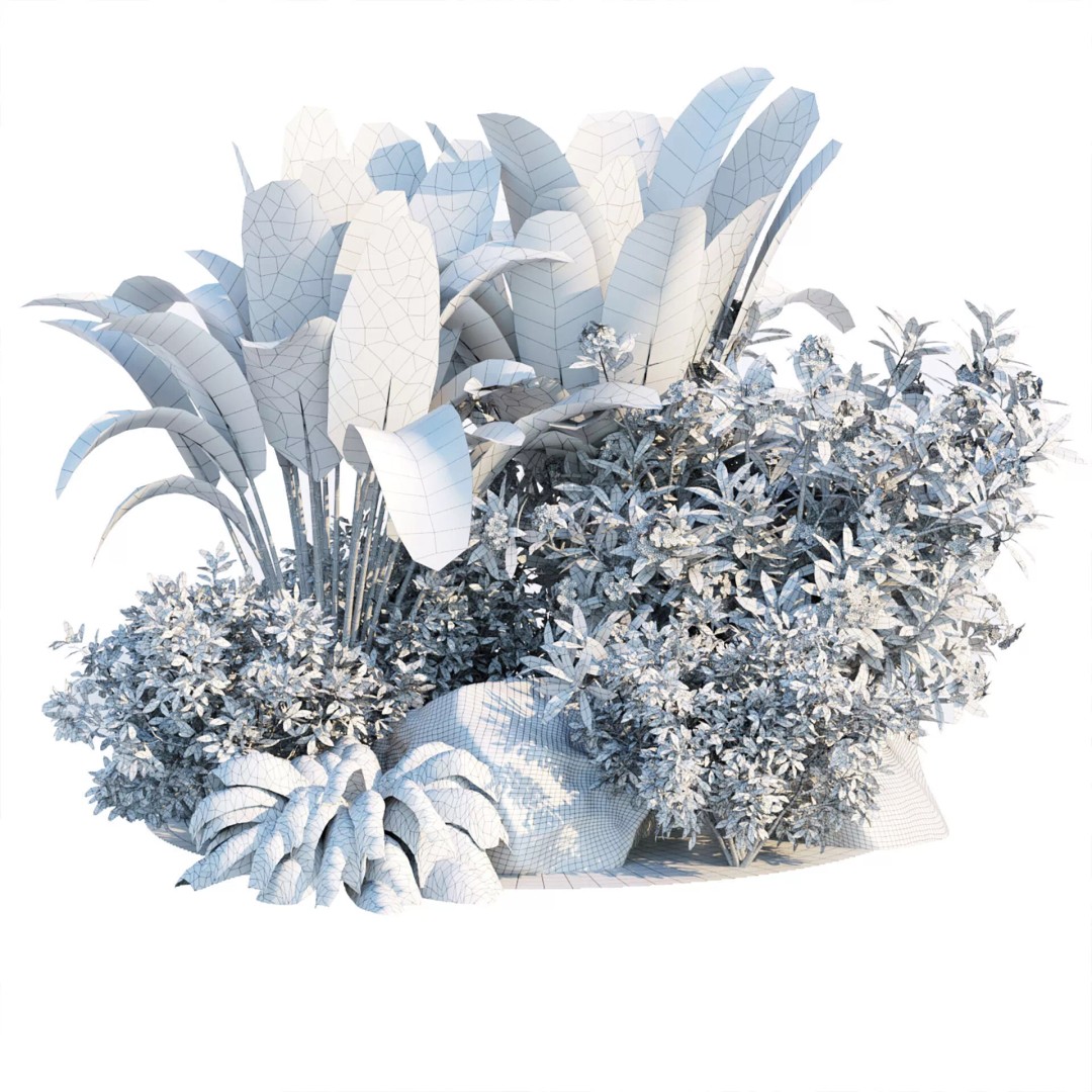 Outdoor Landscape Plants 3D Model – Premium Nature Asset Bundle, FBX - View 33