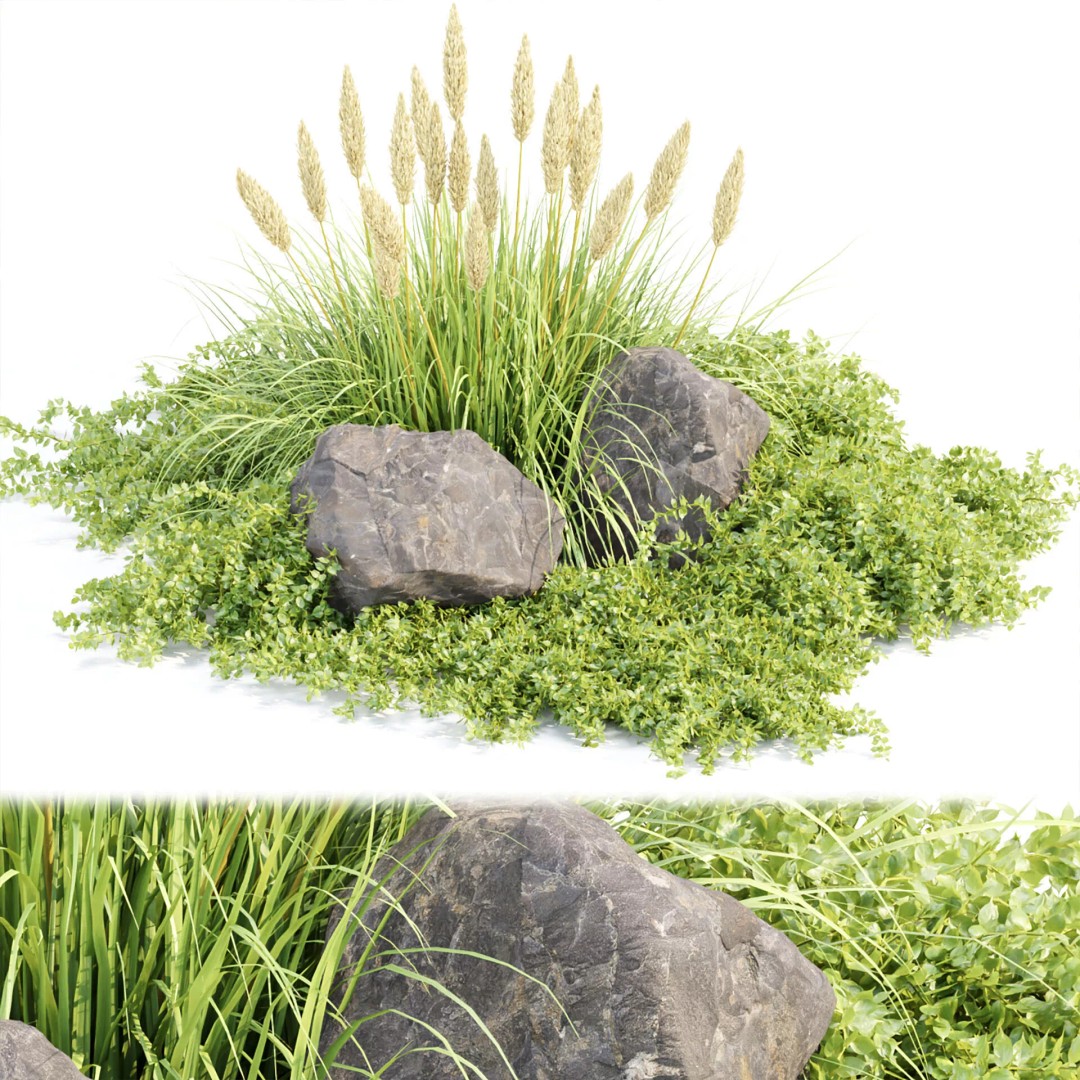 Outdoor Landscape Plants 3D Model – Premium Nature Asset Bundle, FBX - View 34