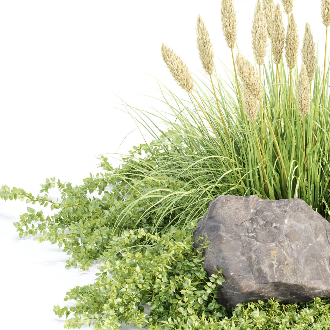 Outdoor Landscape Plants 3D Model – Premium Nature Asset Bundle, FBX - View 37