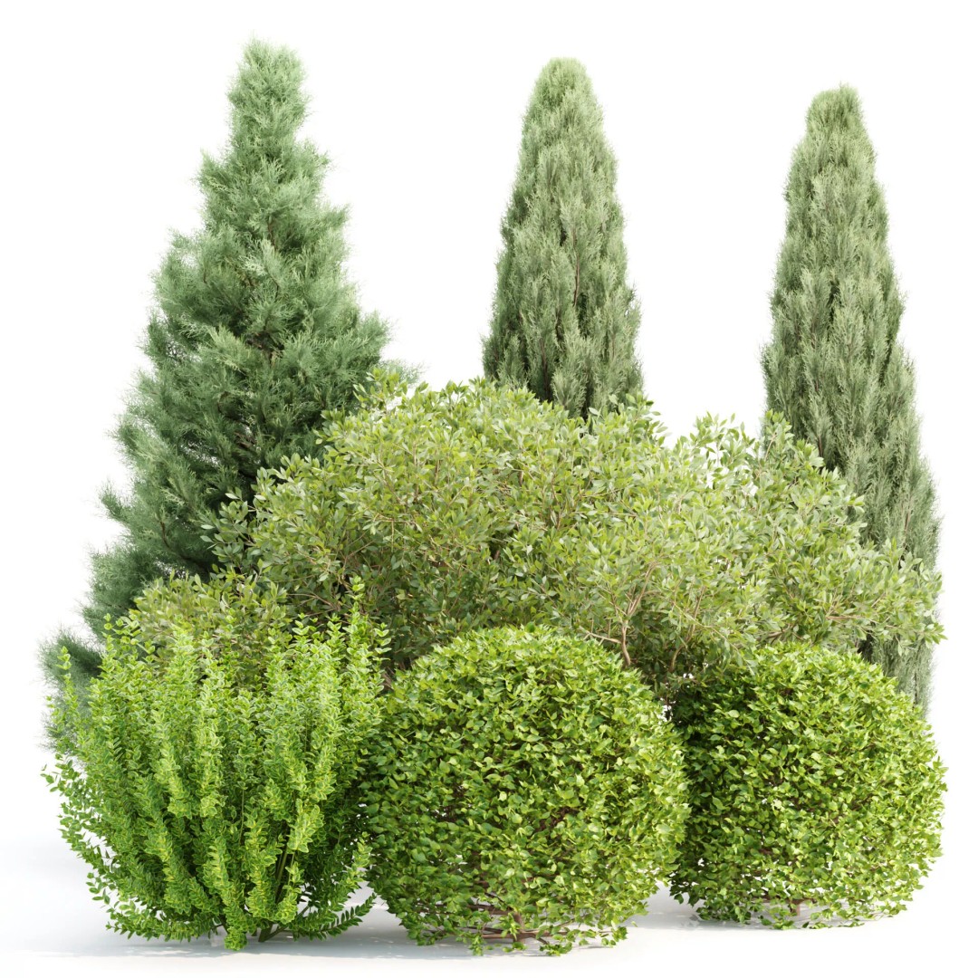 Outdoor Landscape Plants 3D Model – Premium Nature Asset Bundle, FBX - View 39