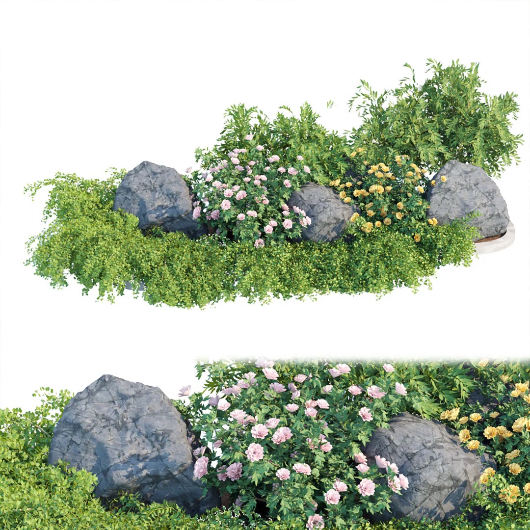 Outdoor Landscape Plants 3D Model – Premium Nature Asset Bundle, FBX - View 46