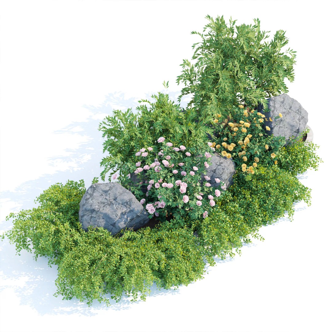 Outdoor Landscape Plants 3D Model – Premium Nature Asset Bundle, FBX - View 48