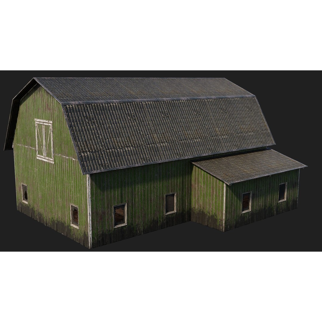 Farm Buildings 3D Model – Low Poly PBR Game Ready, FBX, OBJ, Blender - View 19