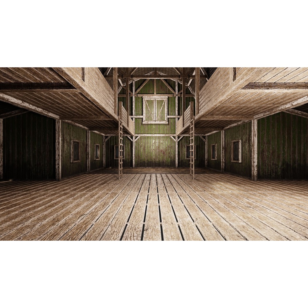 Farm Buildings 3D Model – Low Poly PBR Game Ready, FBX, OBJ, Blender - View 23