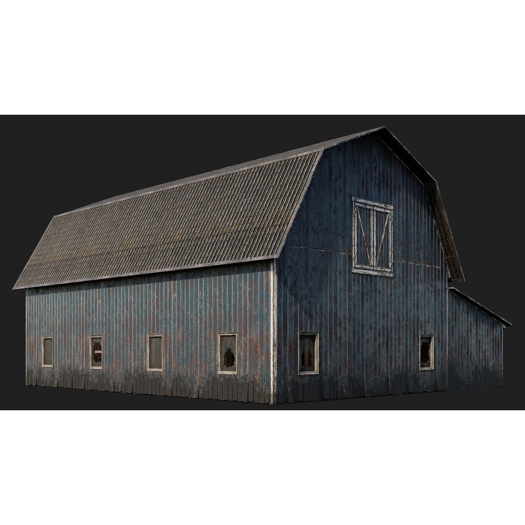 Farm Buildings 3D Model – Low Poly PBR Game Ready, FBX, OBJ, Blender - View 29