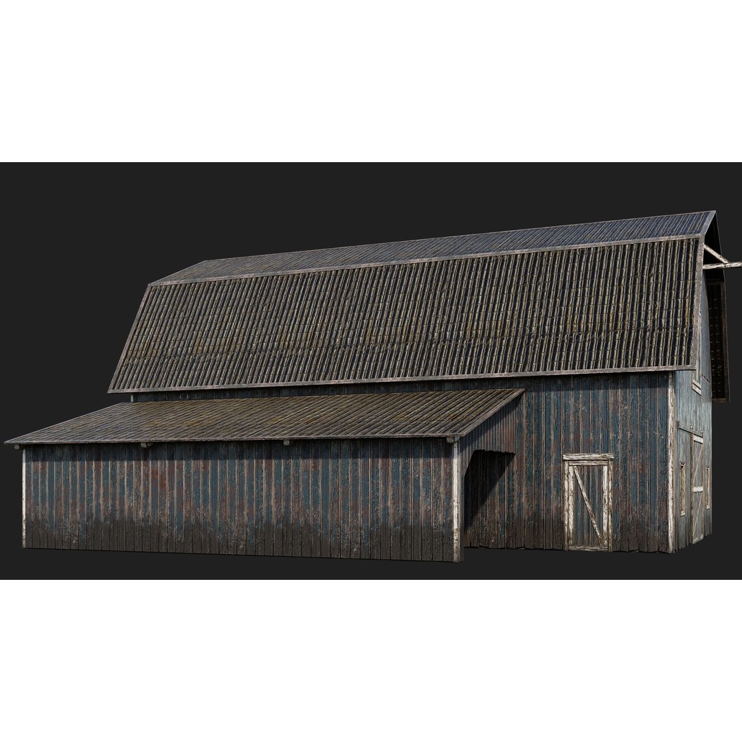 Farm Buildings 3D Model – Low Poly PBR Game Ready, FBX, OBJ, Blender - View 31