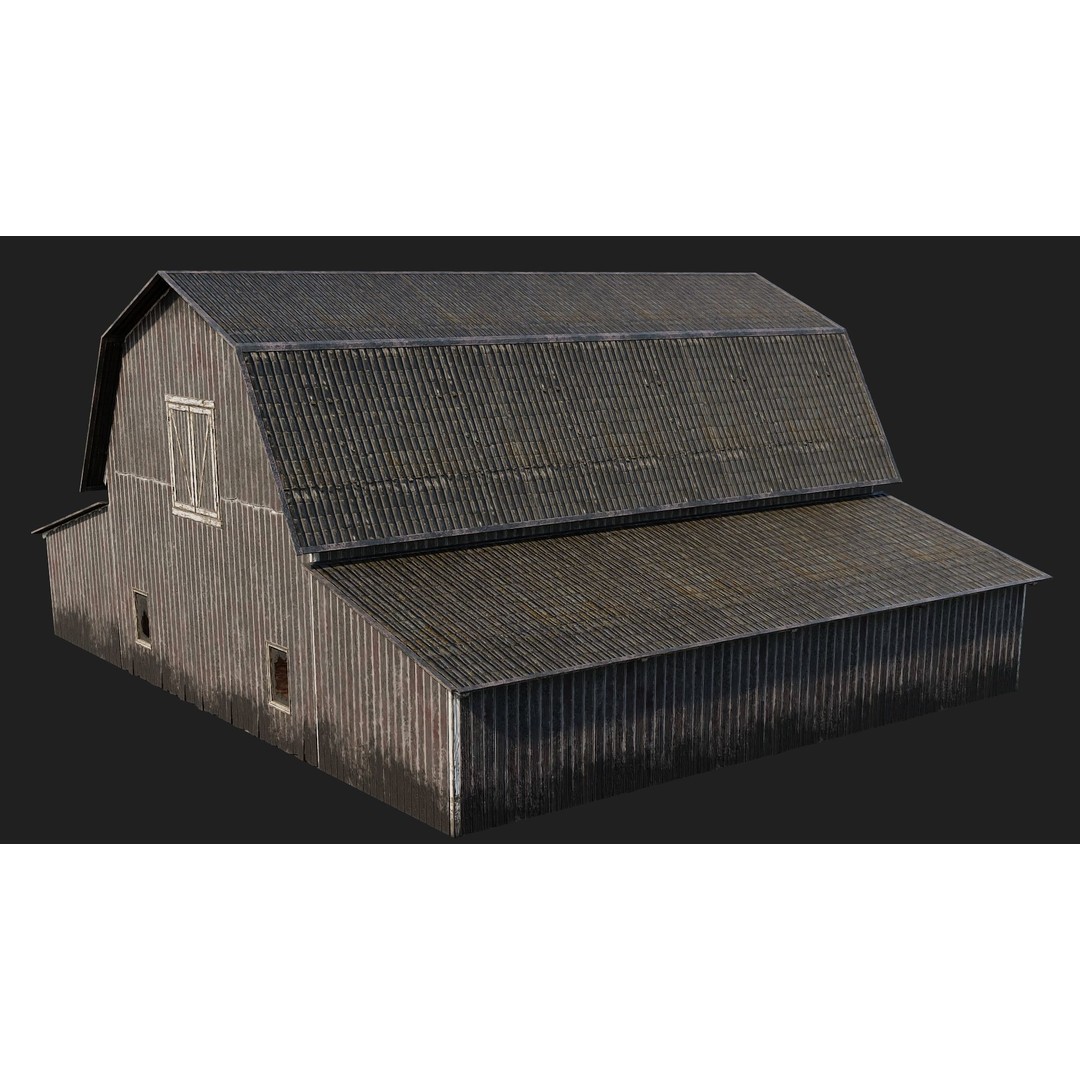 Farm Buildings 3D Model – Low Poly PBR Game Ready, FBX, OBJ, Blender - View 35