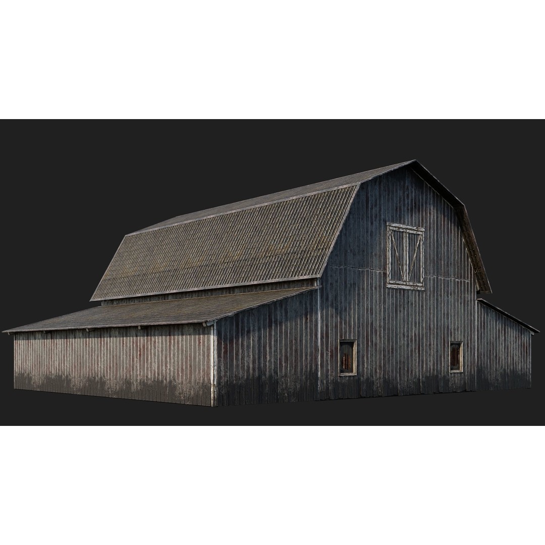 Farm Buildings 3D Model – Low Poly PBR Game Ready, FBX, OBJ, Blender - View 37