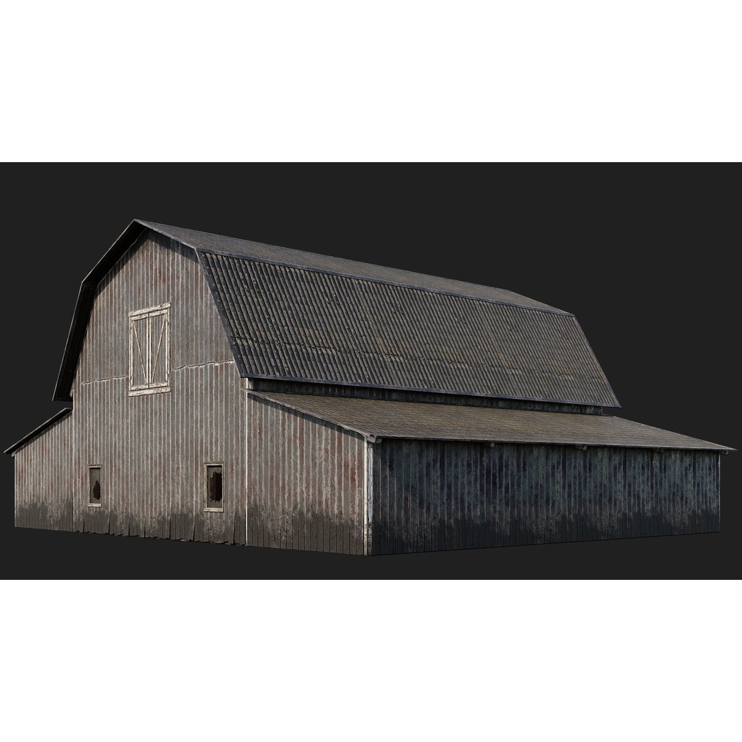 Farm Buildings 3D Model – Low Poly PBR Game Ready, FBX, OBJ, Blender - View 38