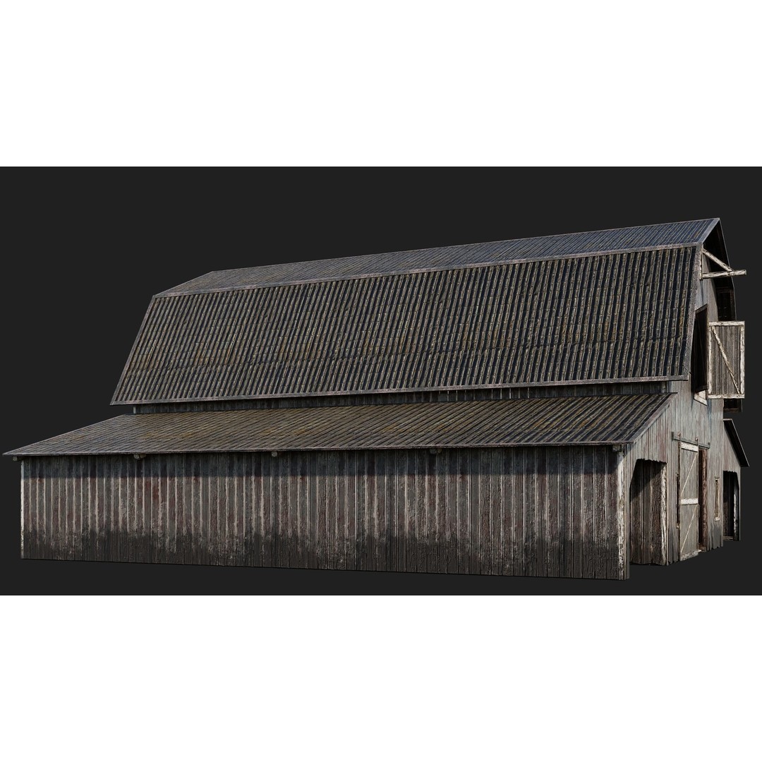 Farm Buildings 3D Model – Low Poly PBR Game Ready, FBX, OBJ, Blender - View 39
