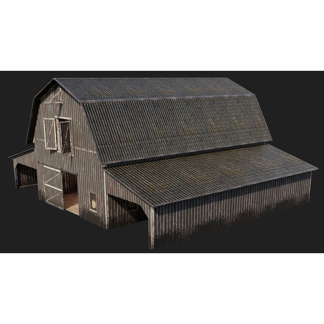 Farm Buildings 3D Model – Low Poly PBR Game Ready, FBX, OBJ, Blender - View 41
