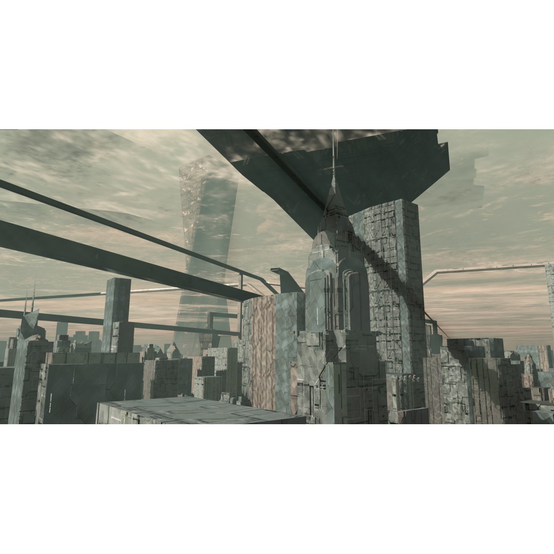 Futuristic Mega City 3D Model – Low Poly Dystopian Environment, Blender - View 12