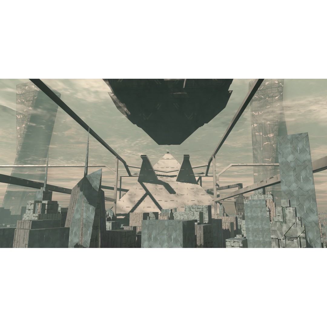 Futuristic Mega City 3D Model – Low Poly Dystopian Environment, Blender - View 15