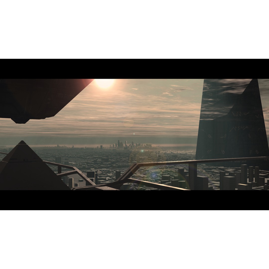 Futuristic Mega City 3D Model – Low Poly Dystopian Environment, Blender - View 16
