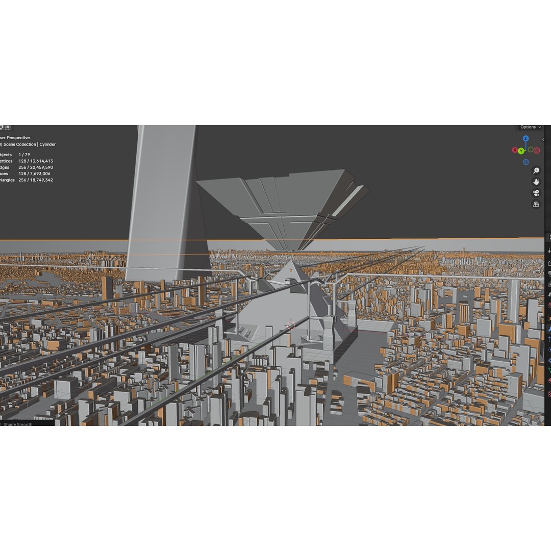 Futuristic Mega City 3D Model – Low Poly Dystopian Environment, Blender - View 18