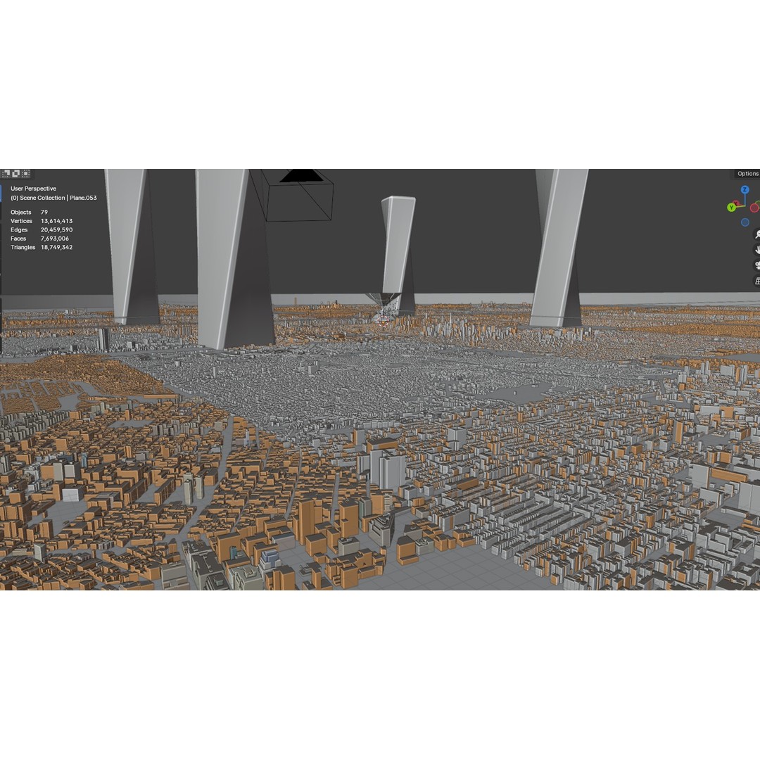 Futuristic Mega City 3D Model – Low Poly Dystopian Environment, Blender - View 20