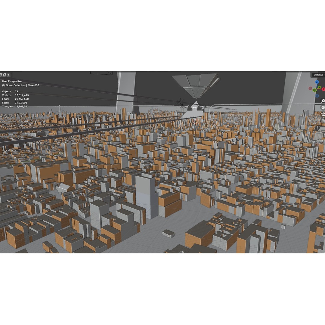 Futuristic Mega City 3D Model – Low Poly Dystopian Environment, Blender - View 22