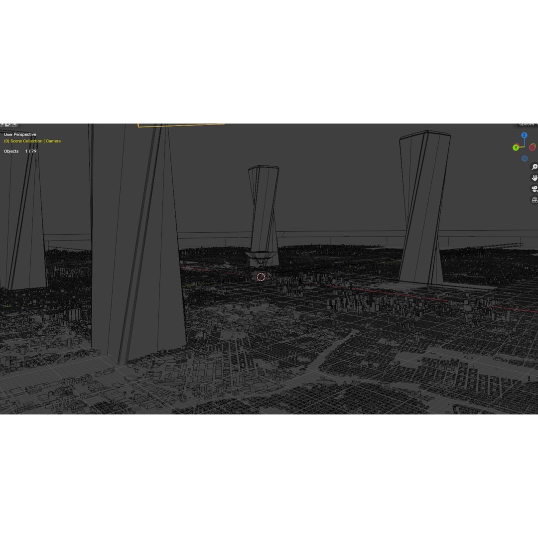 Futuristic Mega City 3D Model – Low Poly Dystopian Environment, Blender - View 24